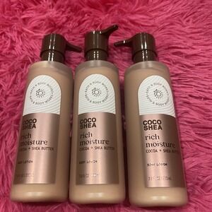 3x Bath & Body Works Coco‎ Shea Rich Moisture Body Lotion  7.8 oz